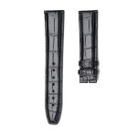 IWC Portofino IW356501 IW371605 Alligator Leather Watch Strap Black Straight Pin Buckle Front