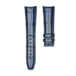 IWC Portofino IW356501 IW371605 Alligator Leather Watch Strap Blue Curved Pin Buckle Front