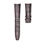 IWC Portofino IW356501 IW371605 Alligator Leather Watch Strap Dark Vintage Brown Curved Deployant Buckle Front