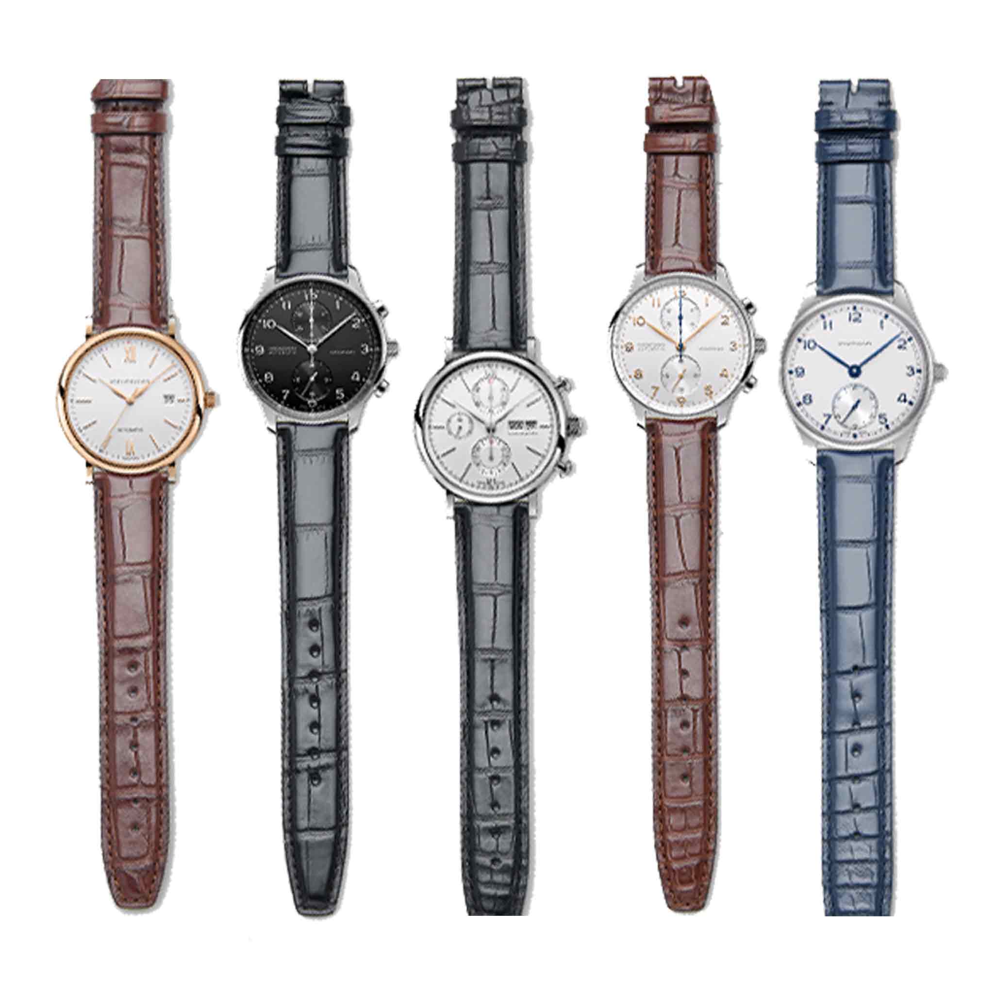 IWC Portofino IW356501 IW371605 Alligator Leather Watch Strap Multi Color Watch Match