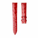 Bright Red Curved Tip Genuine Circular Grain Alligator Leather Watch Strap For Jaeger-LeCoultre Rendez-Vous 3448420