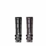 Dark Brown And Black Alligator Leather Watch Strap For Longines Master Ref L2.628.4.78.3 L2.673.4.78.3 L2.708.4.78.3