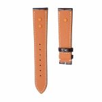 Back Black Glossy Alligator Leather Watch Strap Fit Longines Master Ref L2.628.4.78.3 L2.673.4.78.3 L2.708.4.78.3