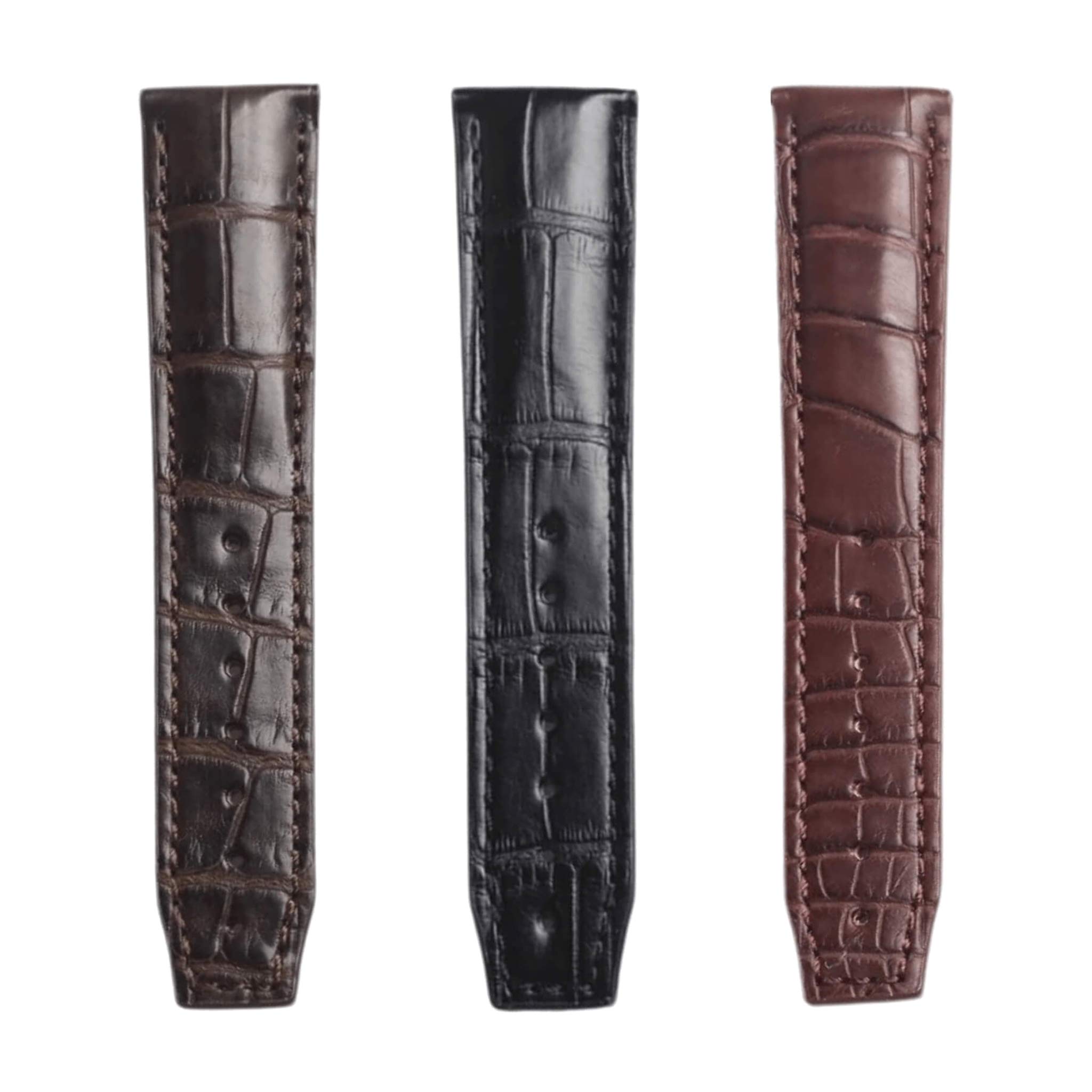 Multicolor Alligator Leather Watch Straps For Maurice Lacroix Masterpiece MP6347
