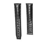 Black Round Grain Alligator Watch Strap For Maurice Lacroix Masterpiece MP6347