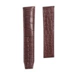Brown Double Sided Cane Grain Alligator Watch Strap For Maurice Lacroix Masterpiece MP6347