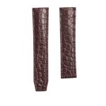Brown Round Grain Alligator Watch Strap For Maurice Lacroix Masterpiece MP6347