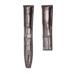 Dark Brown Cane Grain Alligator Watch Strap 120+80 For Maurice Lacroix Masterpiece MP6347