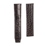 Dark Brown Double Sided Cane Grain Alligator Watch Strap For Maurice Lacroix Masterpiece MP6347