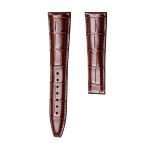 Brown Alligator Leather Watch Strap Front View For Maurice Lacroix Masterpiece MP6347 MP6607 120mm+80mm