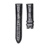 Montblanc Star Classique U0107115 Alligator Leather Watch Strap Brown Glossy 19mm Lug 17mm Buckle Montblanc Star Classique U0107115 Black Glossy 21mm Lug 20mm Buckle Front