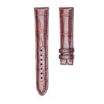 Montblanc Star Classique U0107115 Alligator Leather Watch Strap Brown Glossy 19mm Lug 17mm Buckle Front