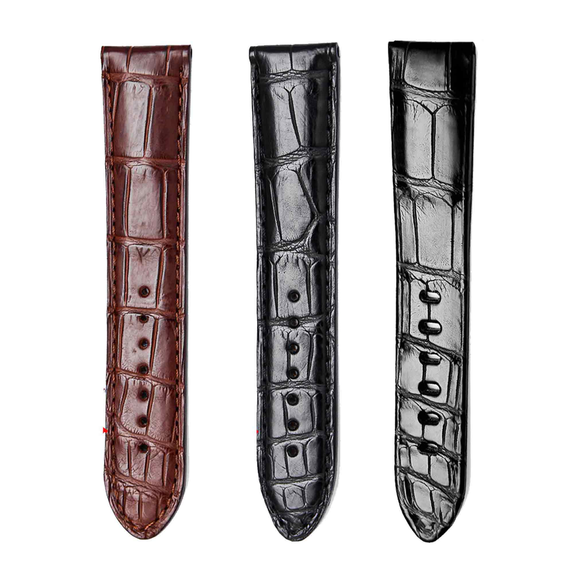 Montblanc TimeWalker 09674 Alligator Leather Watch Strap Multi Color Compare