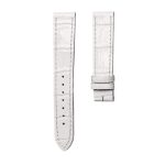 Nomos Tangente 123 Cane Grain Cowhide Leather Watch Strap Off White Glossy Front