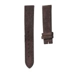 Nomos Tangente 123 Suede Leather Watch Strap Darkbrown Front