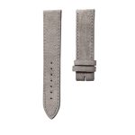 Nomos Tangente 123 Suede Leather Watch Strap Light Gray Front