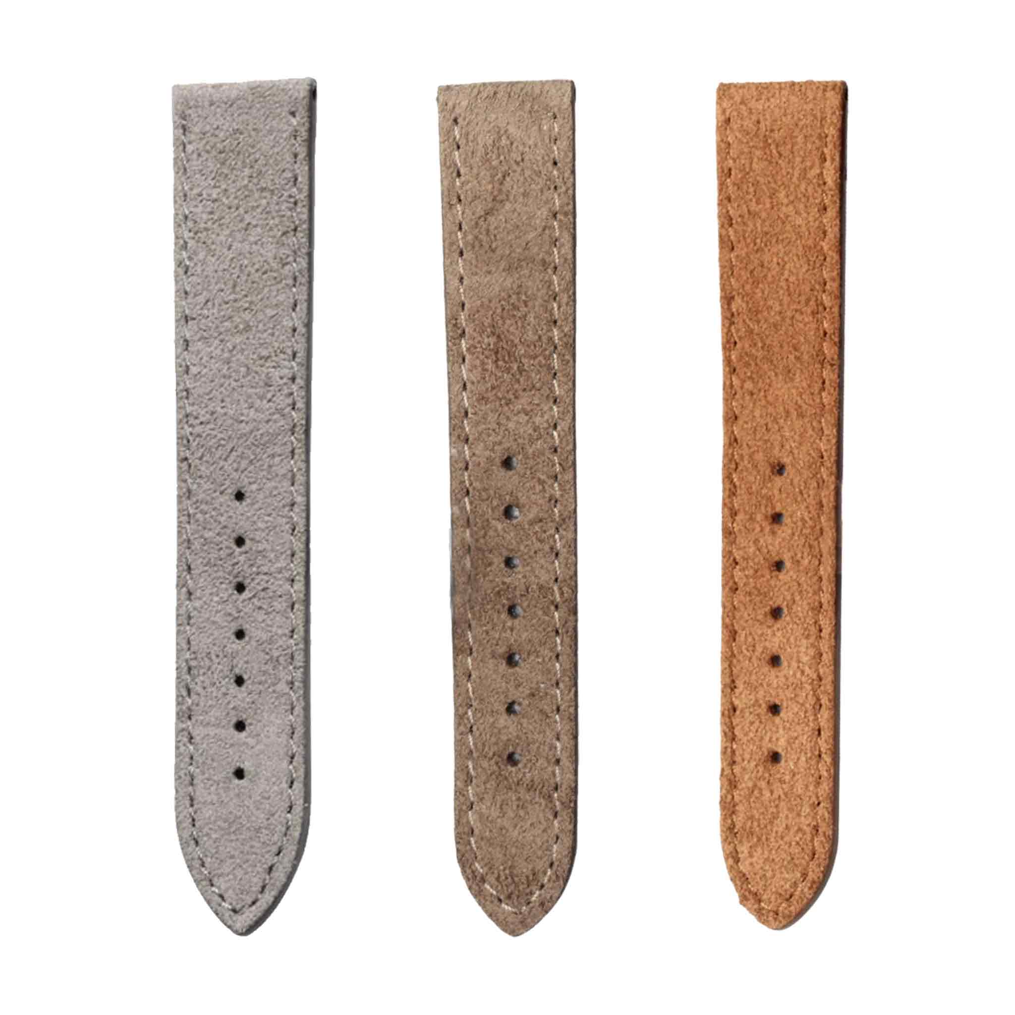 Nomos Tangente 123 Suede Leather Watch Strap Multi Color Front