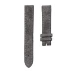 Nomos Tangente 123 Suede Leather Watch Strap Smoke Grey Front