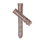 Beige Alligator Leather Watch Strap Cross Front View For Omega De Ville 424.10.40.20.03.001 424.13.33.20.52.002