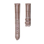 Beige Alligator Leather Watch Strap No Buckle Front View For Omega De Ville 424.10.40.20.03.001 424.13.33.20.52.002