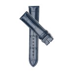 Blue Alligator Leather Watch Strap Cross Front View For Omega De Ville 434.13.40.20.02.001 424.13.40.20.02.002 424.13.40.21.02.001