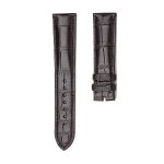 Dark Drown Alligator Leather Watch Strap Pin Front View For Omega De Ville 434.13.40.20.02.001 424.13.40.20.02.002 424.13.40.21.02.001