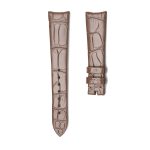 Brown Alligator Leather Watch Strap Front View For Omega De Ville Tresor 428.17.36.60.04.001 428.18.36.60.11.002 428.17.36.60.05.001