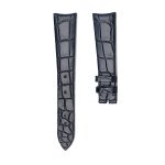 Dark Blue Alligator Leather Watch Strap Front View For Omega De Ville Tresor 428.17.36.60.04.001 428.18.36.60.11.002 428.17.36.60.05.001