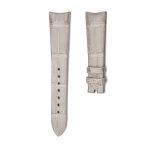 Gray Alligator Leather Watch Strap Front View For Omega De Ville Tresor 428.17.36.60.04.001 428.18.36.60.11.002 428.17.36.60.05.001