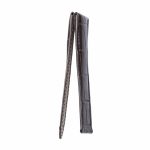 Side Black Glossy Alligator Leather Watch Strap Fit Omega De Ville Ref 424.13.40.20.02.001 433.33.41.21.03.001