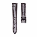 Dark Brown Glossy Alligator Leather Watch Band With Pin Buckle Fit Omega De Ville Ref 424.13.40.20.02.001 433.33.41.21.03.001