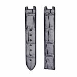 Black Alligator Leather Watch Strap For Omega De Ville Ladymatic Ref 425.68.34.20.51.001