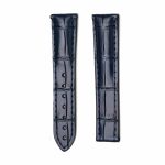 Black Alligator Leather Watch Strap Front View For Omega Speedmaster 324.38.38.50.55.001