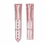 Pink Alligator Leather Watch Strap Front View For Omega Speedmaster 324.38.38.50.55.001