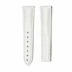 White Alligator Leather Watch Strap Front View For Omega Speedmaster 324.38.38.50.55.001