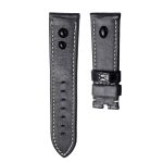 Back View Black Glossy Alligator Leather Watch Strap Showcase For Panerai Luminor PAM01312 PAM00523
