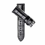 Cross Display Black Glossy Alligator Leather Watch Strap Fit Panerai Luminor Ref PAM01312 PAM00523