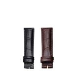 Patek Philippe Alligator Leather Watch Strap Black & Dark Brown Multi Color Front