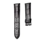 Patek Philippe Alligator Leather Watch Strap Black No Buckle Front