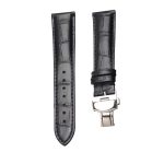 Patek Philippe Alligator Leather Watch Strap Black No Buckle Front