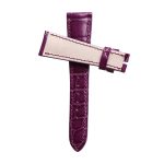 Patek Philippe Complications 4936R-001 Alligator Leather Watch Strap Cane Grain Gloss Darkpurple Diagonal Display