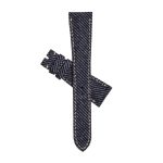 Patek Philippe Complications 5330G-001 Denim Leather Watch Strap Darkblue Diagonal Display