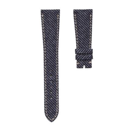 Patek Philippe Complications 5330G-001 Leather Watch Strap Denim Darkblue Without Buckle Front