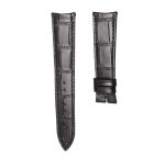 Calf Leather Black Thin Curved End Watch Strap For Piaget Altiplano G0A31114