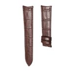 Calf Leather Brown Thin Curved End Watch Strap For Piaget Altiplano G0A31114