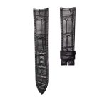 Cane Grain Alligator Black Thin Curved End Watch Strap For Piaget Altiplano G0A31114