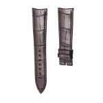 Cane Grain Alligator Dark Brown Thin Curved End Watch Strap For Piaget Altiplano G0A31114