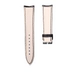 Thin Curved End Cane-Grain Alligator Leather Watch Strap For Piaget Altiplano G0A35131, Back Display