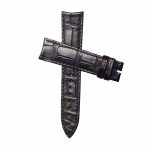 Thin Curved End Cane-Grain Alligator Leather Watch Strap For Piaget Altiplano G0A35131, Cross Display