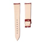 Glossy Red Bamboo Grain Cowhide Watch Strap For Piaget Altiplano G0A39105, Back View